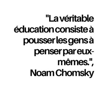 Now more than ever 🧚‍♀️

Et toi, comment tu t’éduques ?

« True education means pushing people to think for themselves » Noam Chomsky

#education #educationpositive #noamchomsky